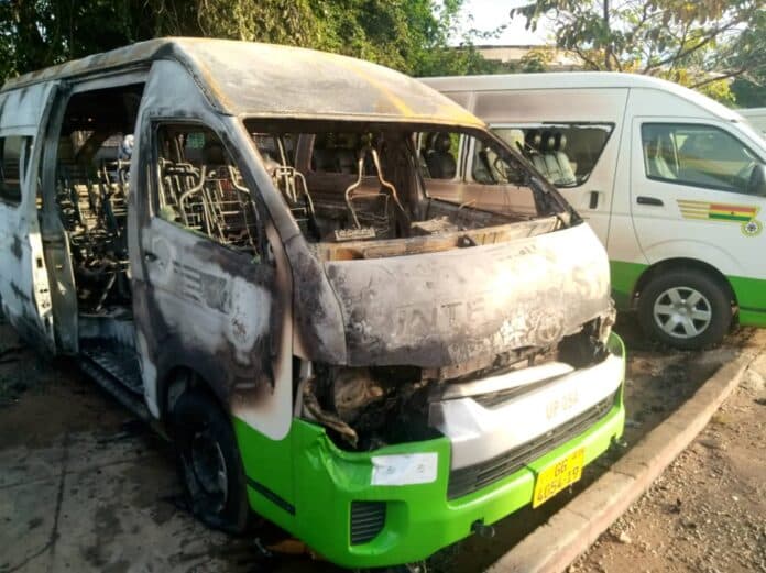 Alleged separatist group attacks S. T. C one bus burnt