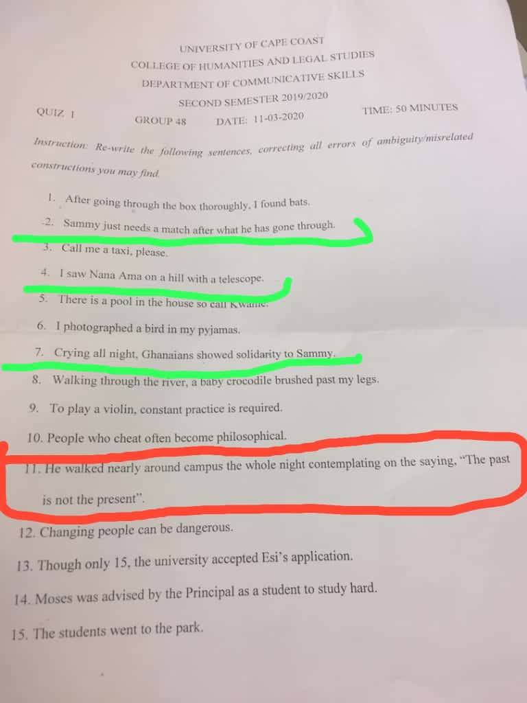 Viral Nana Ama And Sammy’s Breakup Featured In UCC Mid-Sem Exams