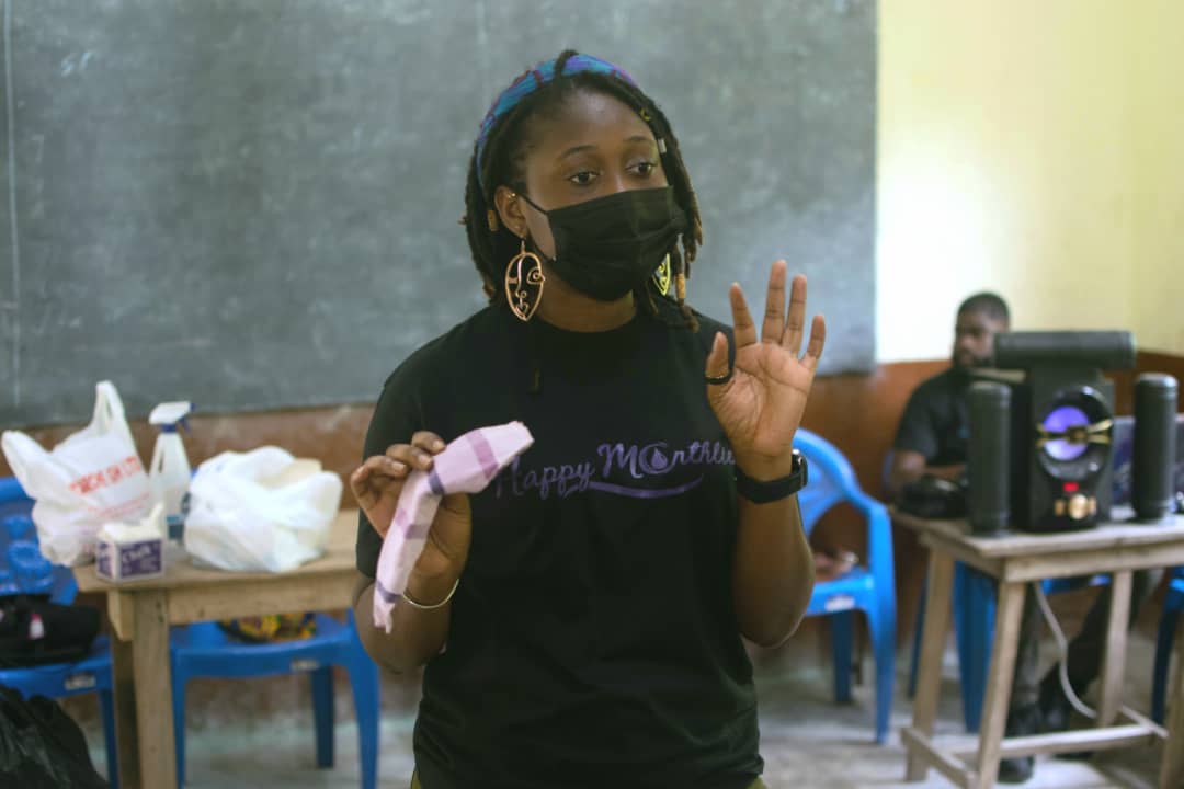 End period poverty 2021 a menstrual health advocacy Project by Enam a final year medical student of UHAS received Commendations